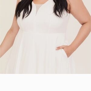 Torrid White Sleeveless Wedding Dress